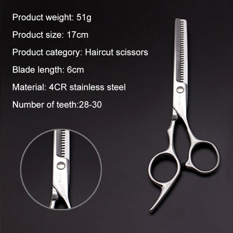 Fashion Durable Sharp Hairdressing Hair Cutting Shears/Scissors and Barber Thinning Tooth Shear(Silver Thinning scissor)