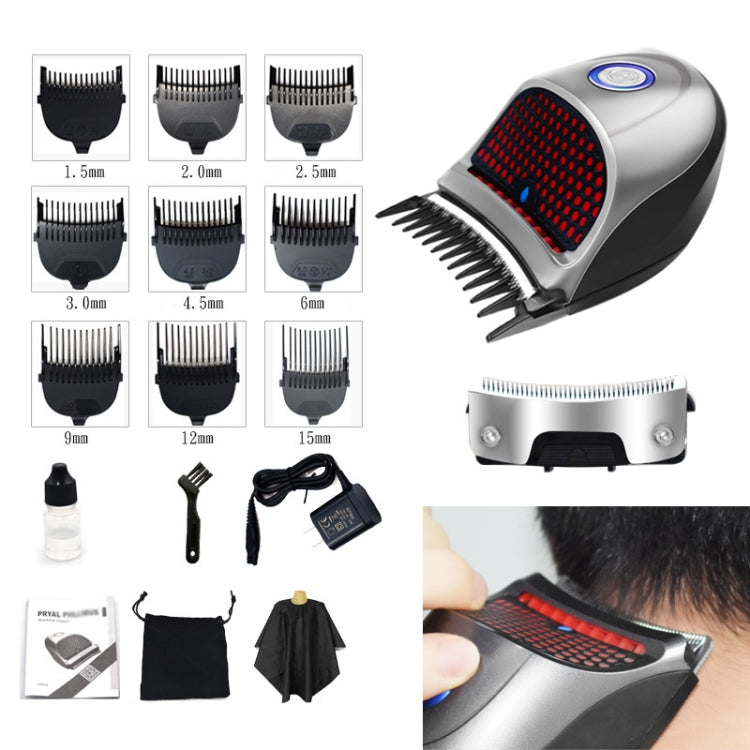 HJ-2018 Men Electric Shaver Fader Self-help Hair Clipper with Wai Cloth + Sponge + Spare Cutter Head, Standard Version, CN Plug