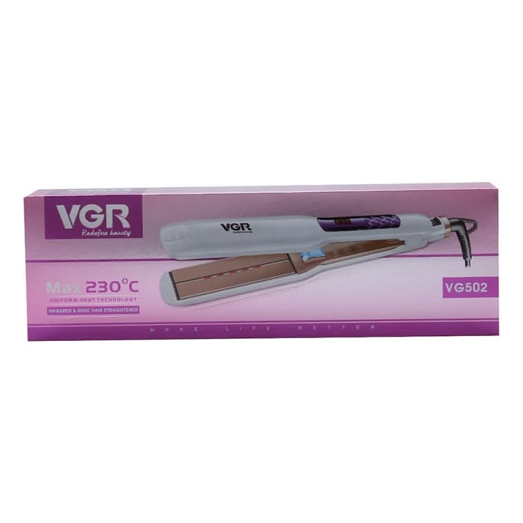 VGR V-502 14 Gears Adjustable Infrared Hair Straightening Iron, Plug Type: EU Plug Reluova