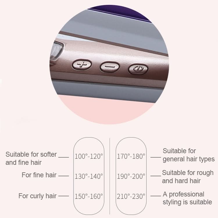 VGR V-502 14 Gears Adjustable Infrared Hair Straightening Iron, Plug Type: EU Plug Reluova