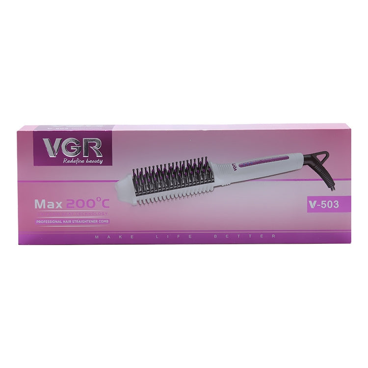 VGR V-503 50W 3 Gears Adjustable Anti-scalding Curling And Straightening Comb Dual-use, Plug Type: EU Plug Reluova