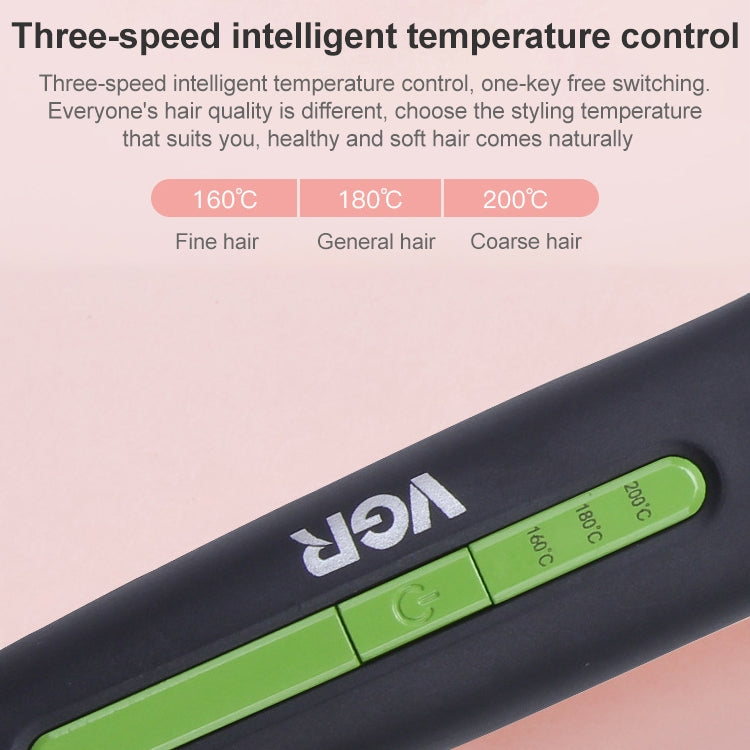 VGR V-503 50W 3 Gears Adjustable Anti-scalding Curling And Straightening Comb Dual-use, Plug Type: EU Plug