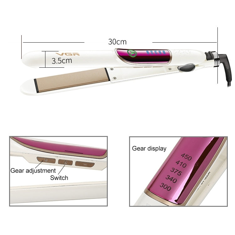 VGR V-509 35W 5 Gears AdjustableHair Straightening Curling Iron Dual-use, Plug Type: EU Plug Reluova