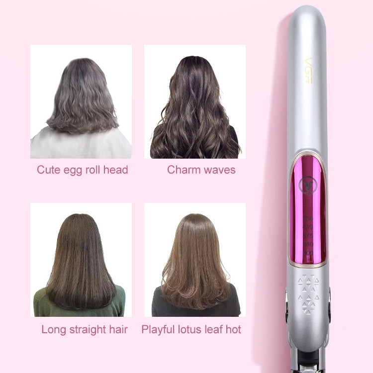 VGR V-509 35W 5 Gears AdjustableHair Straightening Curling Iron Dual-use, Plug Type: EU Plug