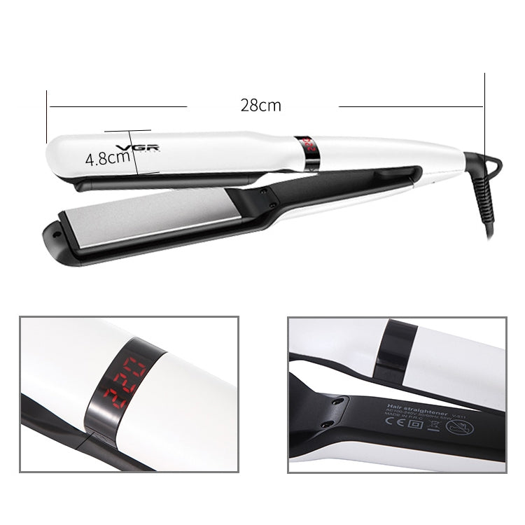 VGR V-511 55W 5 Gears Adjustable Anti-scalding Compartment Hair Straightener, Plug Type: EU Plug