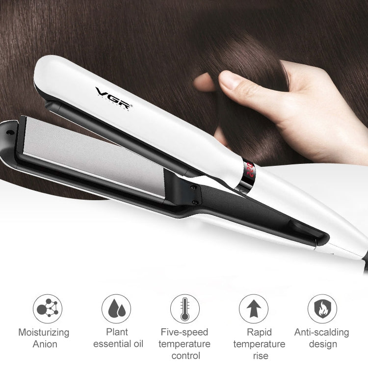 VGR V-511 55W 5 Gears Adjustable Anti-scalding Compartment Hair Straightener, Plug Type: EU Plug Reluova