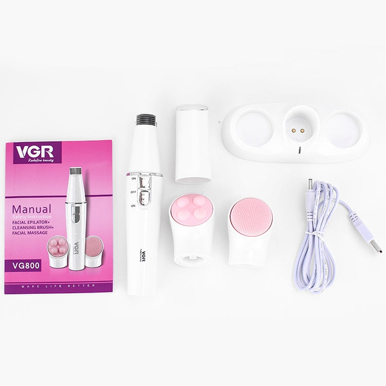 VGR V-800 3W IPX7 3 in 1  Multifunction Massage Face Washing Instrument