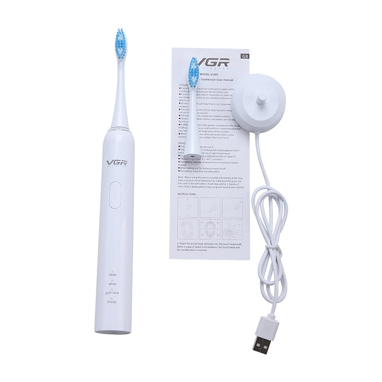 VGR V-805 IPX7 USB Magnetic Suspension Sonic Shock Toothbrush with Memory Function Reluova