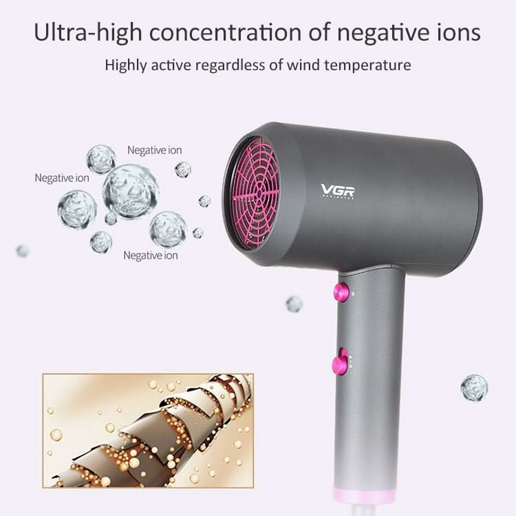 VGR V-400 Household Negative Ion Hair Dryers with 2 Gear Adjustment, Plug Type: EU Plug