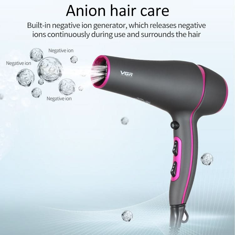 VGR V-402 2200W Household Negative Ion Hair Dryers with 6 Gear Adjustment, Plug Type: EU Plug Reluova