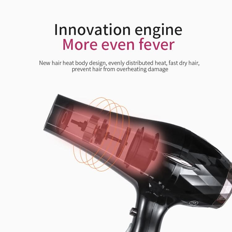 VGR V-413 2200W Negative Ion Hair Dryers with 6 Gear Adjustment, Plug Type: EU Plug Reluova