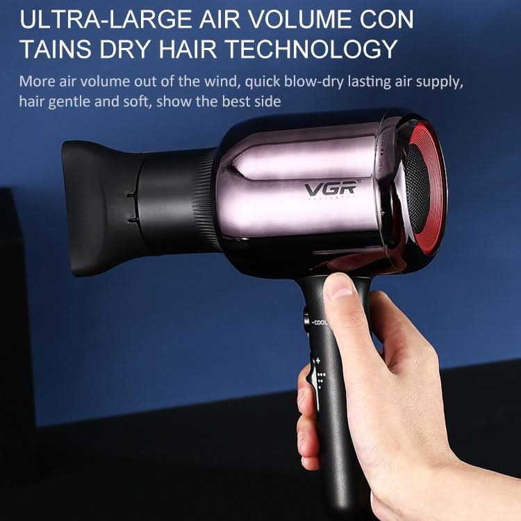 VGR V-418 2000W Negative Ion Hair Dryers with 6 Gear Adjustment, Plug Type: EU Plug