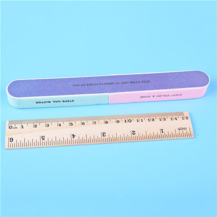 10pcs Seven Sided Polishing Bar Nail File Buffers Polisher for Fingernails and Toenails