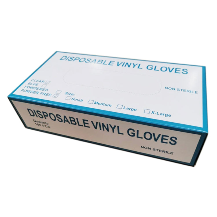 100 PCS Disposable PVC Examination Gloves Household Transparent Touchable Protective Gloves, Size: L