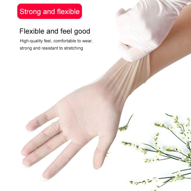 100 PCS Disposable PVC Examination Gloves Household Transparent Touchable Protective Gloves, Size: L