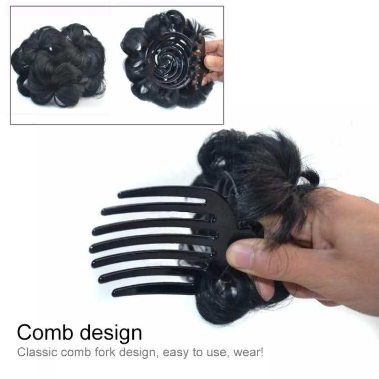 Wig Ball Head Flower Hairpin Hair Bag Wig Headband for Bride Reluova