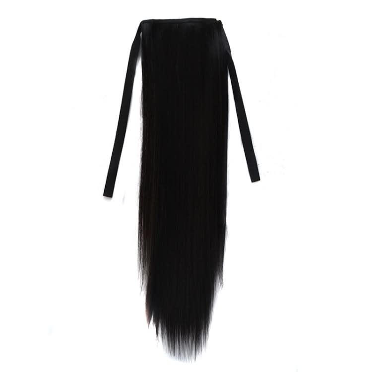 Natural Long Straight Hair Ponytail Bandage-style Wig Ponytail for Women，Length: 45cm Reluova