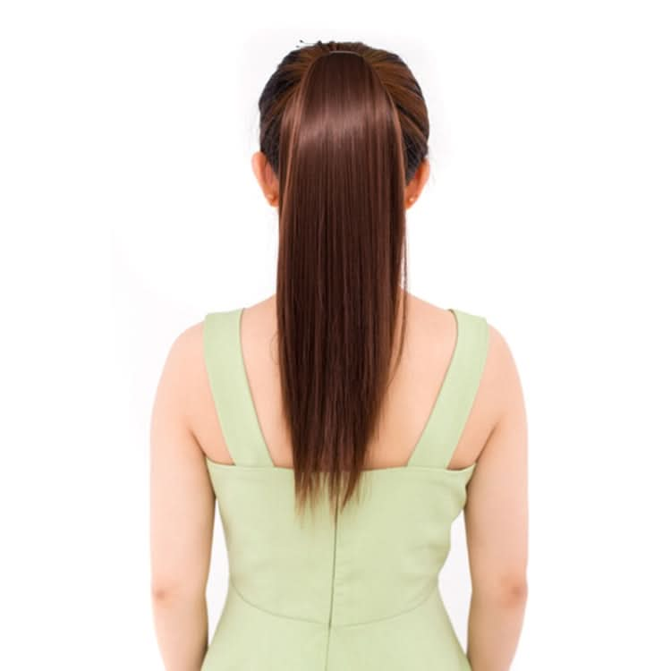 Natural Long Straight Hair Ponytail Bandage-style Wig Ponytail for Women，Length: 45cm Reluova