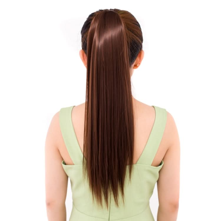 Natural Long Straight Hair Ponytail Bandage-style Wig Ponytail for Women，Length: 60cm Reluova