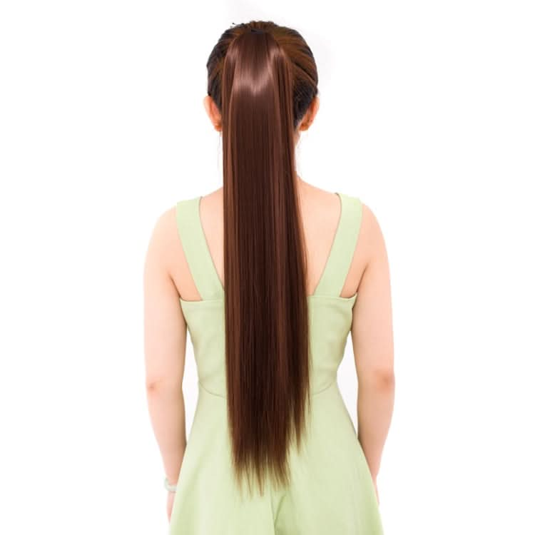 Natural Long Straight Hair Ponytail Bandage-style Wig Ponytail for Women，Length: 75cm Reluova