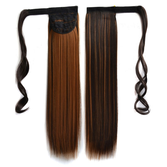 4H27# Invisible Seamless Bandage-style  Wig Long Straight Hair Wig Ponytail