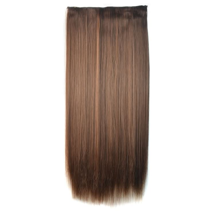 4M30# One-piece Seamless Five-clip Wig Long Straight Wig Piece-Reluova