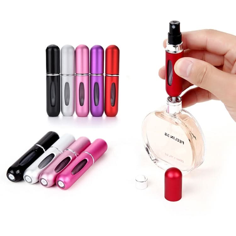 5ml Portable Mini Aluminum Refillable Perfume Bottle Atomizer Cosmetic Container, Random Color Delivery-Reluova