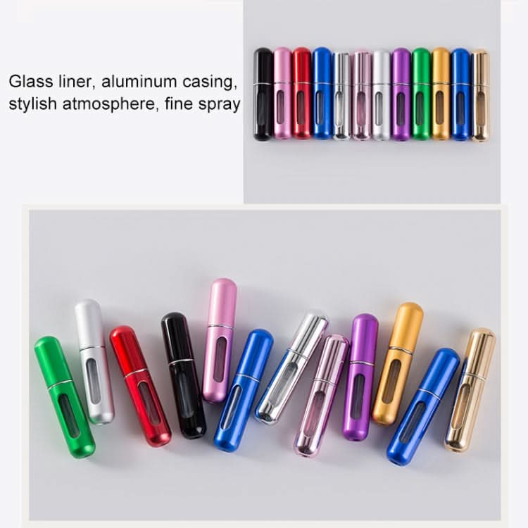 5ml Portable Mini Aluminum Refillable Perfume Bottle Atomizer Cosmetic Container, Random Color Delivery-Reluova