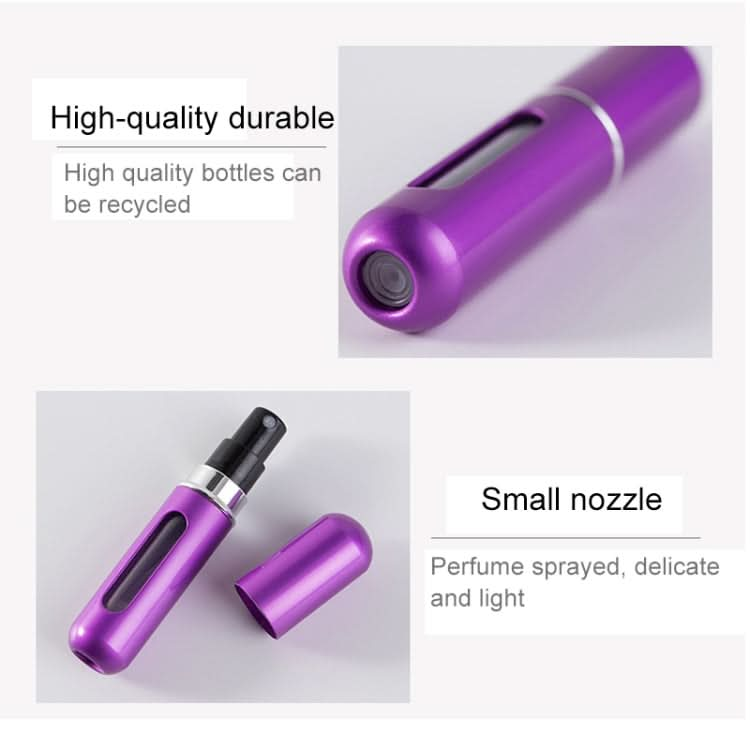 5ml Portable Mini Aluminum Refillable Perfume Bottle Atomizer Cosmetic Container, Random Color Delivery-Reluova