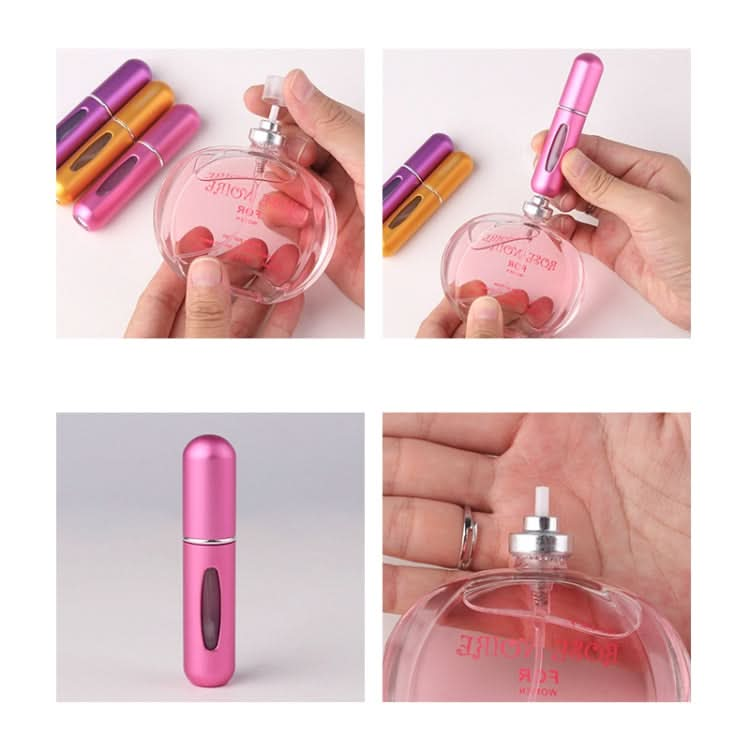 5ml Portable Mini Aluminum Refillable Perfume Bottle Atomizer Cosmetic Container, Random Color Delivery-Reluova