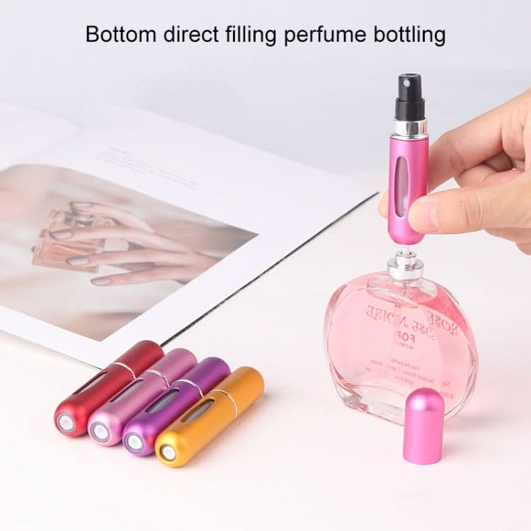 5ml Portable Mini Aluminum Refillable Perfume Bottle Atomizer Cosmetic Container, Random Color Delivery-Reluova