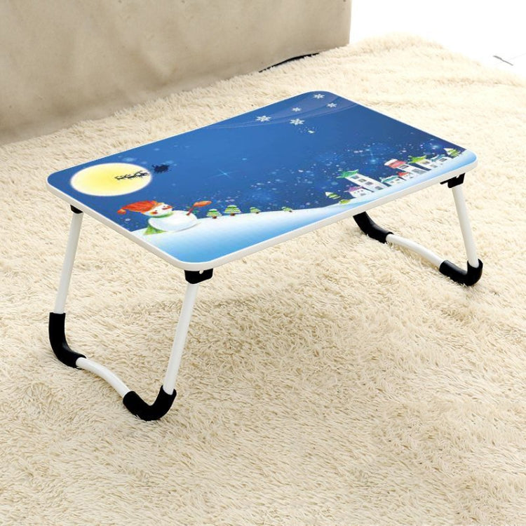 W-shaped Non-slip Legs Square Pattern Adjustable Folding Portable Laptop Desk without Card Slot (Underwater World)