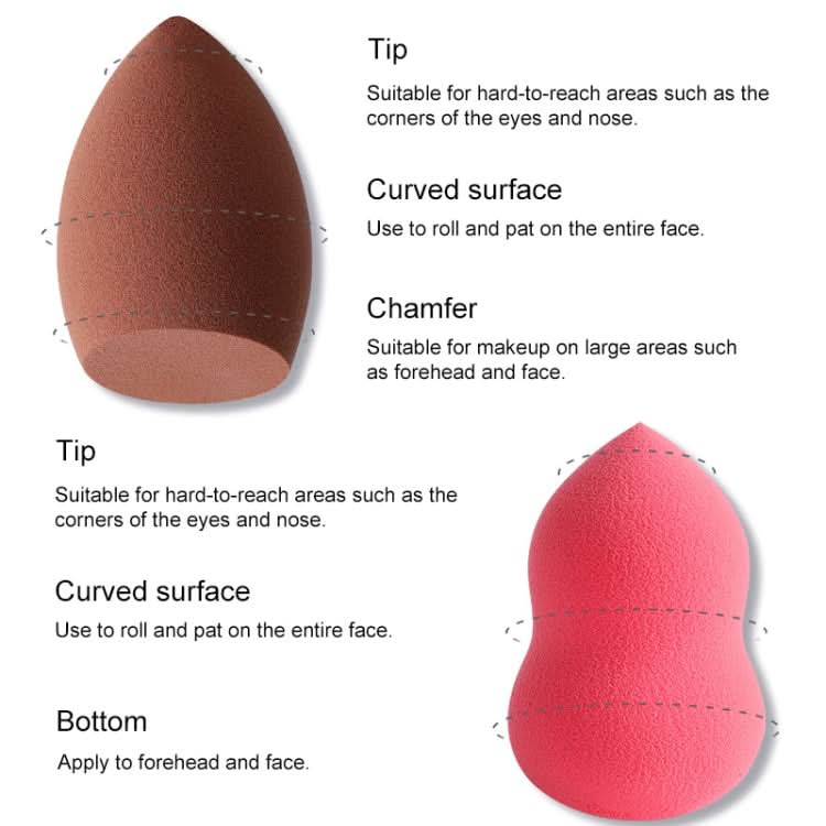 Gourd Water-drop Sponge Makeup Egg Soft Cosmetic Puffs Set  (Lafite Mat) Reluova