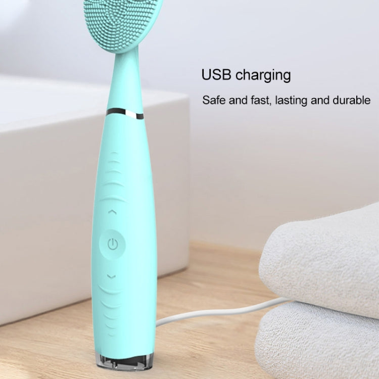 LSHOW YJK038 IPX6 Waterproof Hand-held Intelligent High Frequency Vibration Silicone Facial Cleaning Instrument Reluova