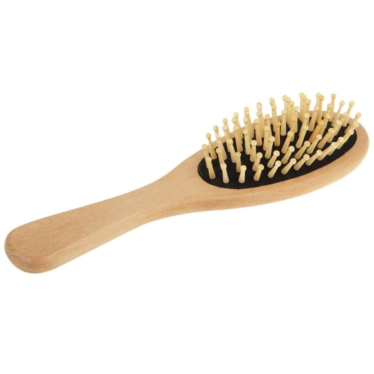 Natural Wooden Massage Hair Comb with Rubber Base & Wooden Brush, Size: Medium Reluova