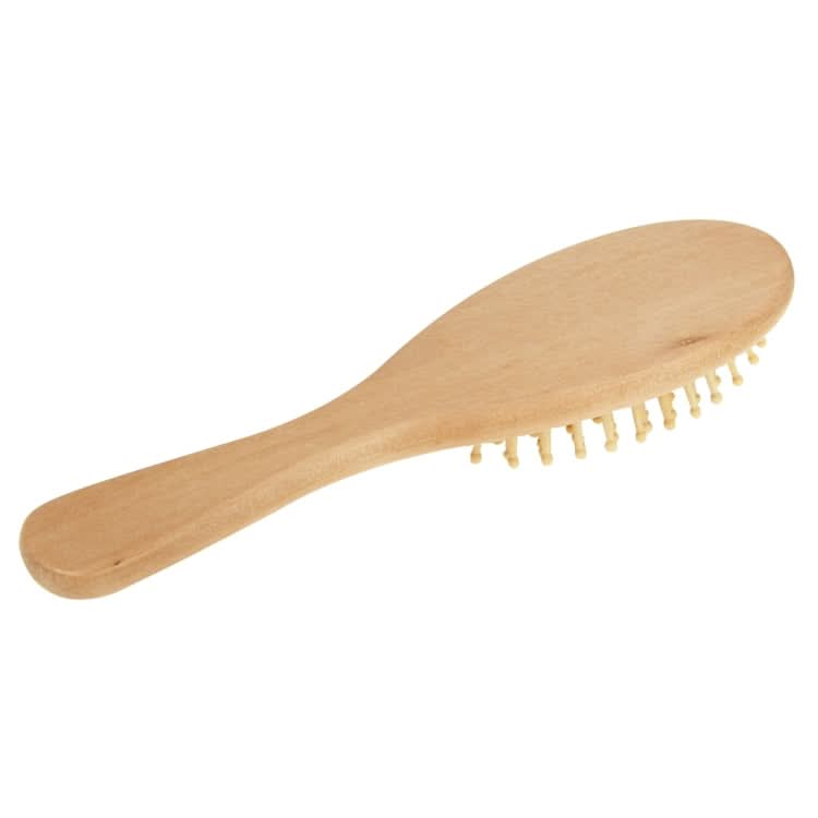 Natural Wooden Massage Hair Comb with Rubber Base & Wooden Brush, Size: Medium Reluova