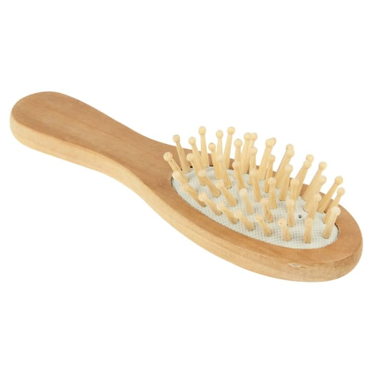 Natural Wooden Massage Hair Comb with Rubber Base & Wooden Brush, Size: Medium Reluova