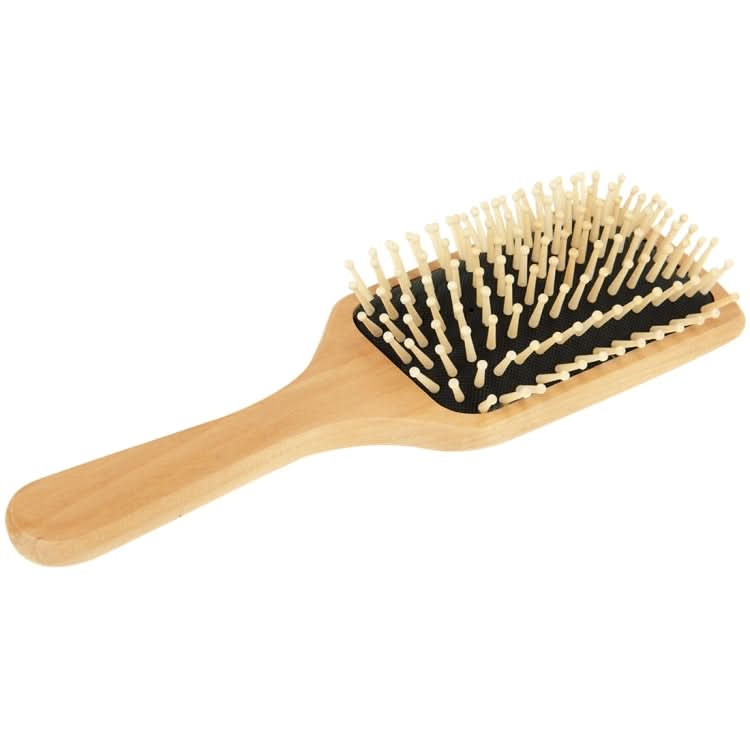 Natural Wooden Massage Hair Comb with Rubber Base & Wooden Brush, Size: Large Reluova