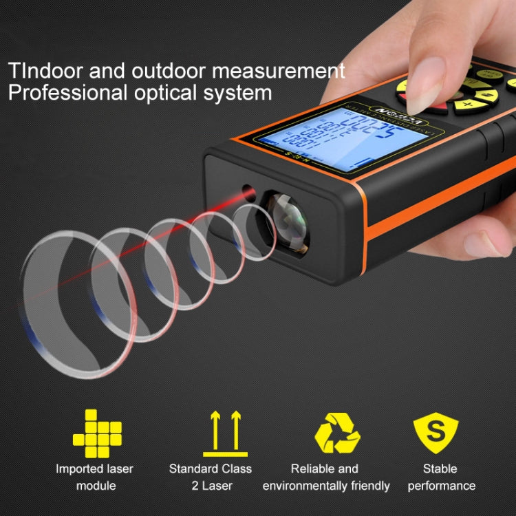 VCHON 40m Handheld Rechargeable Voice Laser Rangefinder High Precision Infrared Room Measuring Instrument Electronic Laser Ruler