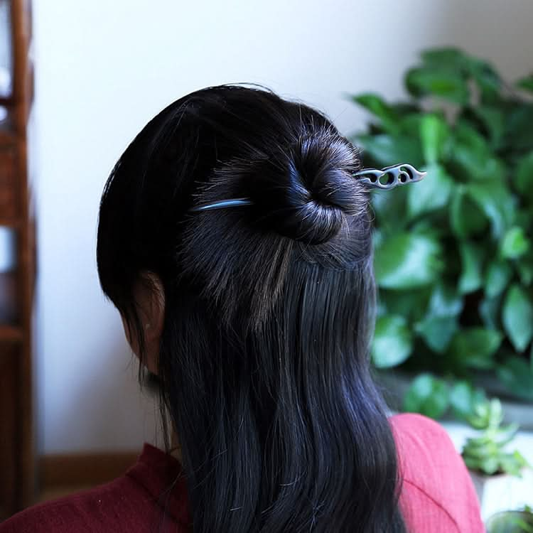 Classical Green Sandalwood Ancient Hairpin Hair Costume Headdress-Banyue Jade Flower + Gift Box, Gift Box Colors Are Random Reluova