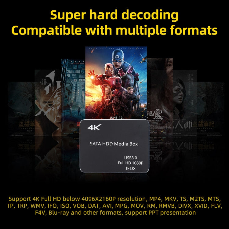 X8 UHD 4K Android 4.4.2 Media Player TV Box wtih Remote Control, RK3229 Quad Core up to 1.5GHz, RAM: 1GB, ROM: 8GB, Support WiFi, USB 3.0, HD Media Interface, TF Card, US Plug My Store