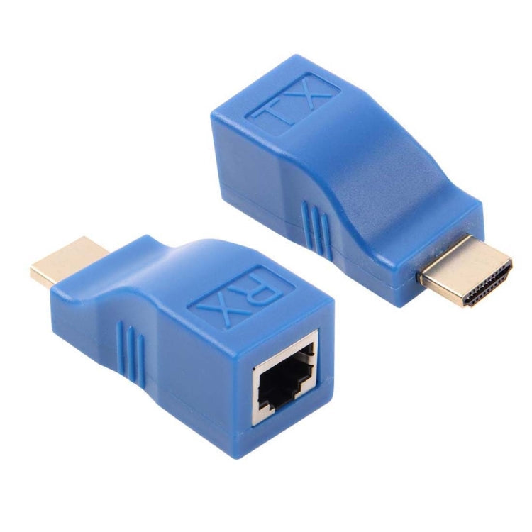 HDMI to RJ45 Extender Adapter (Receiver & Transmitter) by Cat-5e/6 Cable, Transmission Distance: 30m My Store