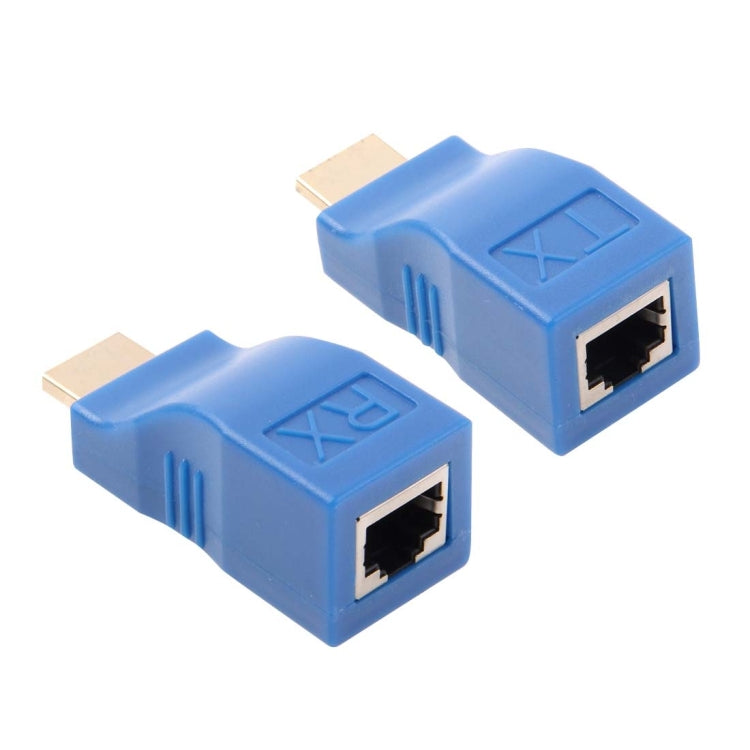 HDMI to RJ45 Extender Adapter (Receiver & Transmitter) by Cat-5e/6 Cable, Transmission Distance: 30m