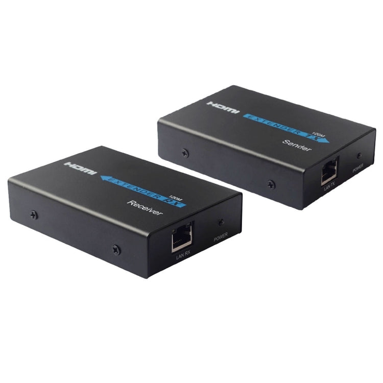 HDMI Extender (Receiver & Sender) over Single UTP CAT5e/6 Cable, Transmission Distance: 120m(Black) My Store