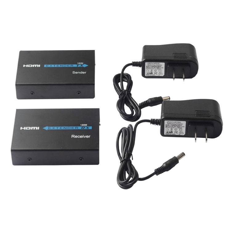 HDMI Extender (Receiver & Sender) over Single UTP CAT5e/6 Cable, Transmission Distance: 120m(Black)