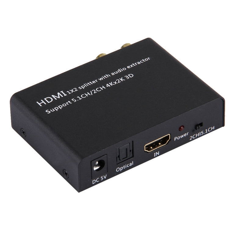 HDMI 1x2 Splitter with Audio Extractor, Support 5.1CH / 2CH, 4Kx2K, 3D My Store