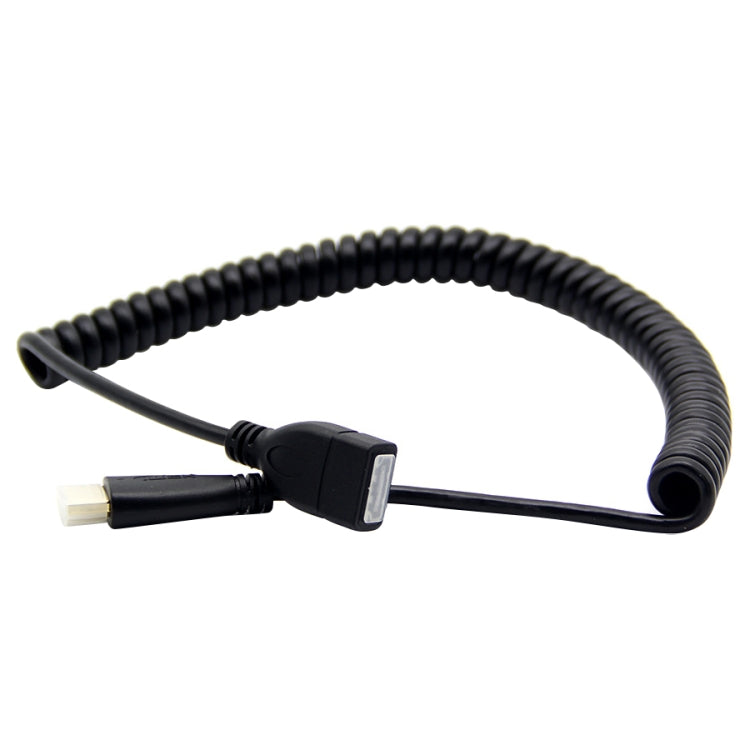 HDMI Male to HDMI Female Retractable Coiled Adapter Cable, Coiled Cable Stretches to 2.4m My Store