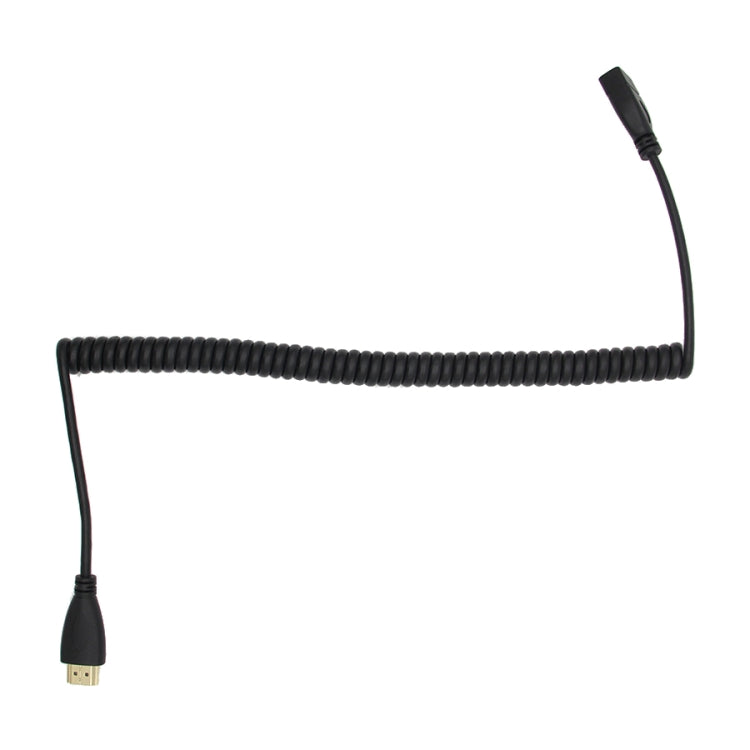 HDMI Male to HDMI Female Retractable Coiled Adapter Cable, Coiled Cable Stretches to 2.4m My Store