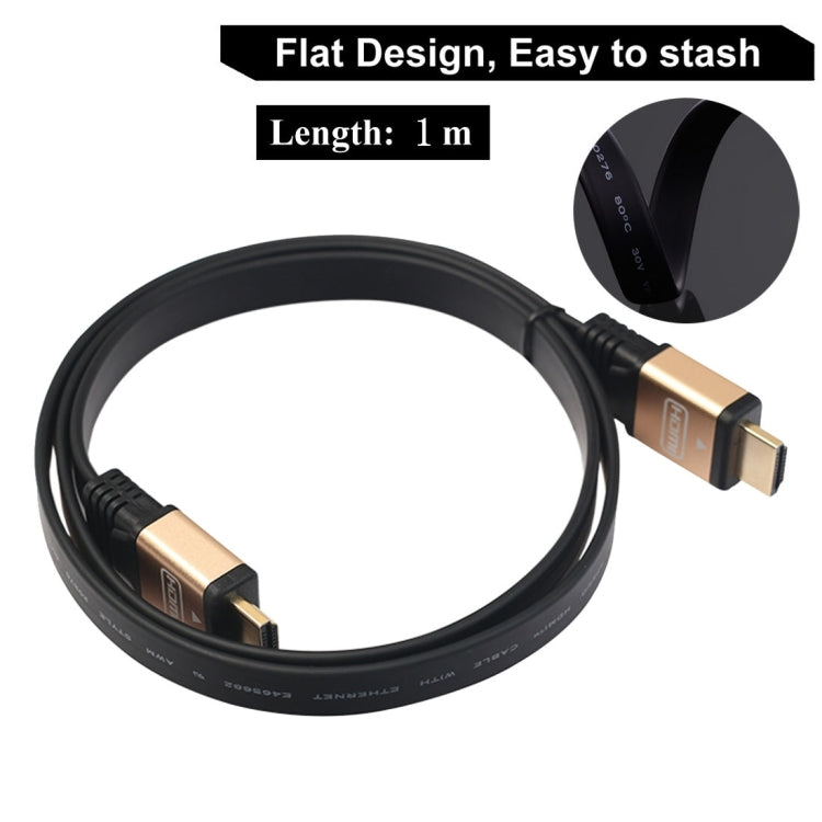 1m HDMI 2.0 (4K)  30AWG High Speed 18Gbps Gold Plated Connectors HDMI Male to HDMI Male Flat Cable-Reluova