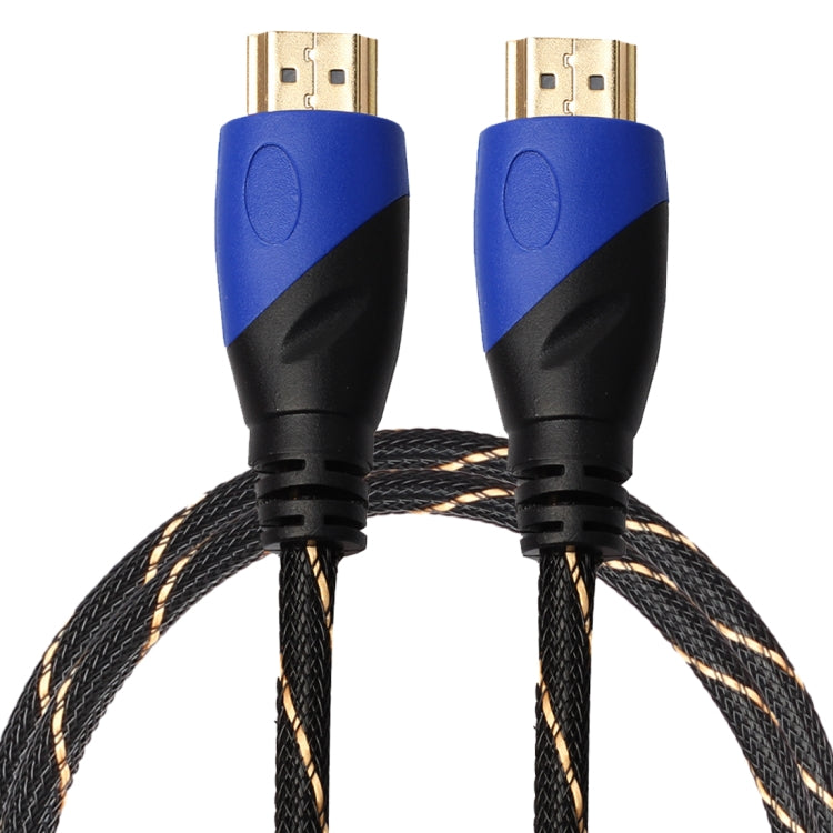 1m HDMI 1.4 Version 1080P Woven Net Line Blue Black Head HDMI Male to HDMI Male Audio Video Connector Adapter Cable-Reluova